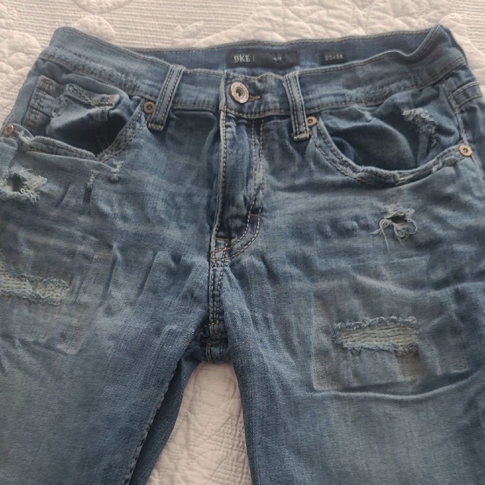 BKE Blue Straight Jeans Vintage Wash